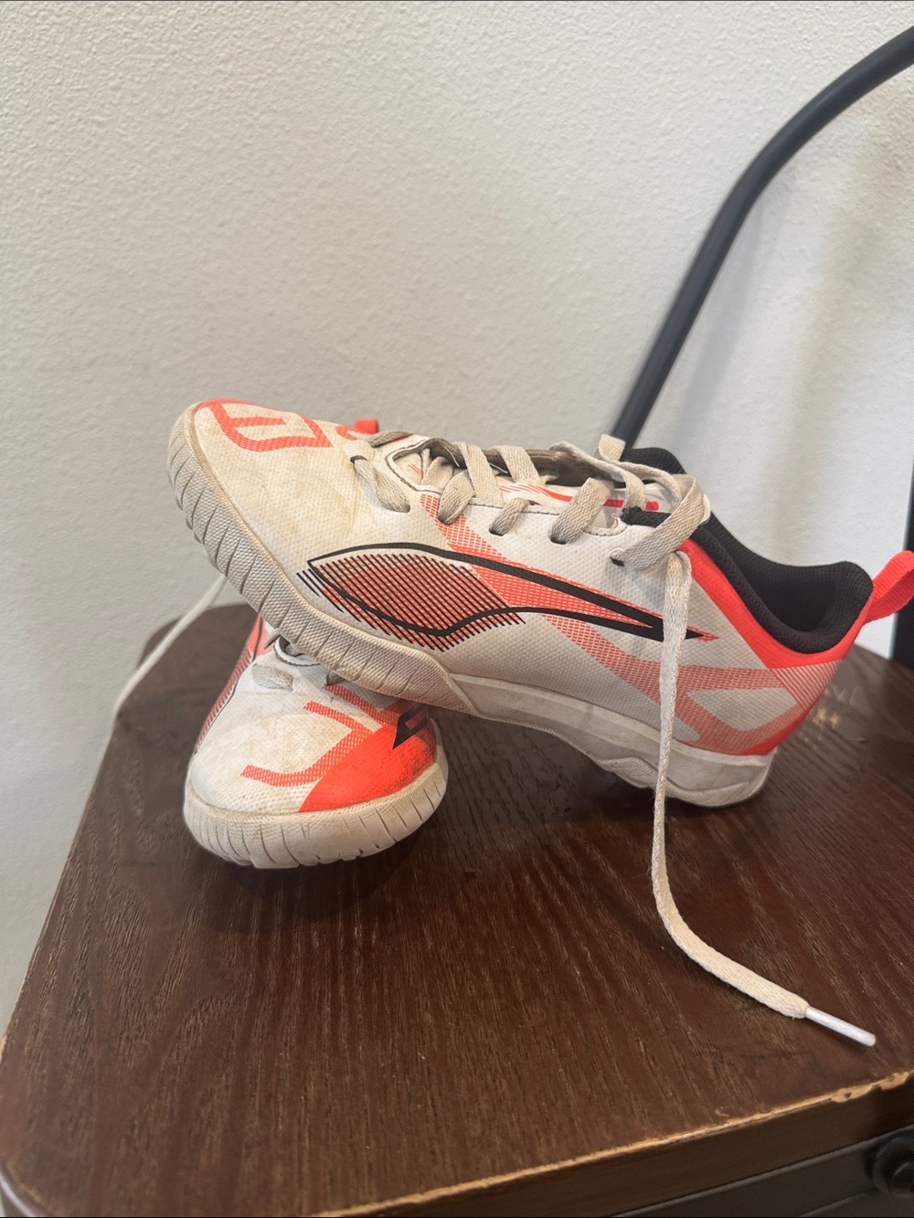 Kids White and Orange Turf shoes Puma